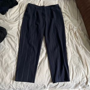 Topshop Navy Pinstripe Pants